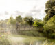 Bride and groom having their pictures taken at syon park